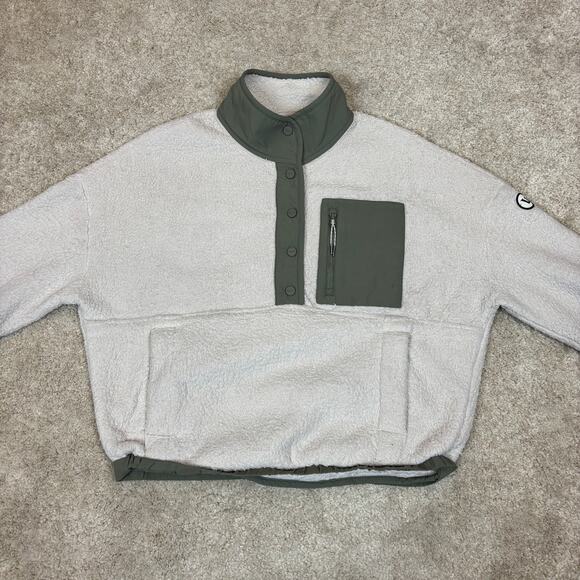 Vuori Cozy Sherpa Popover Fleece 1/4 Snap Pullover Jacket Women's Small - Picture 2 of 11